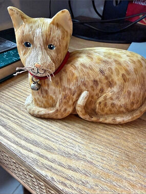 Blue Sky VC19593 Cat Figurine Brown & Cream